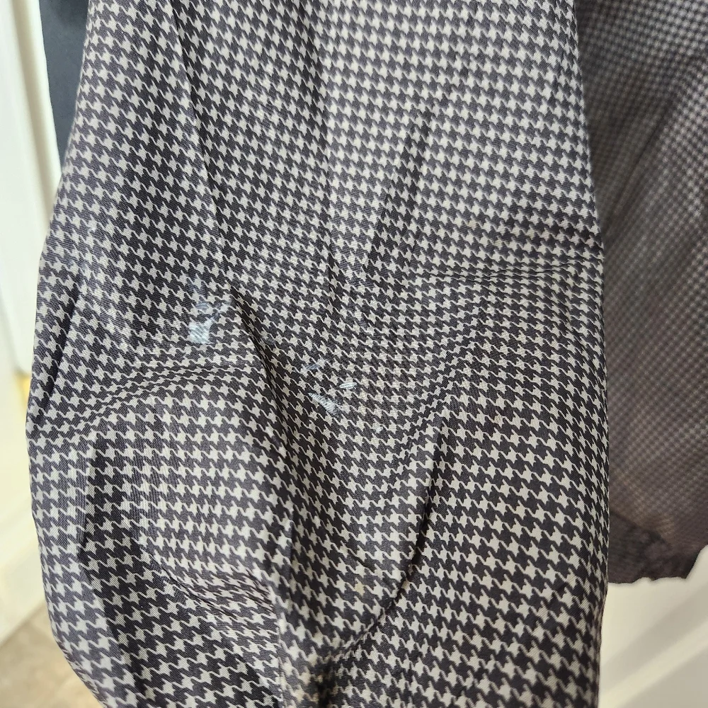 Men's DryJoys By FootJoy Houndstooth Black Beige Rain Golf Jacket Size Large - Picture 4 of 14